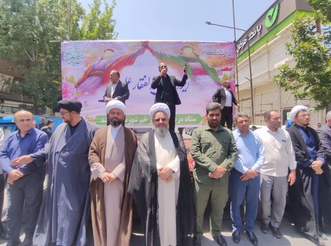 تصاویر/ بازدید امام جمعه نقده از مواکب غدیر در شهرستان نقده