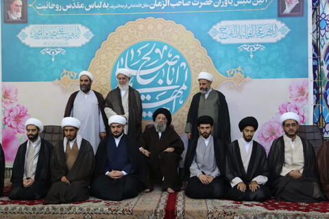 تصاویر/عمامه‌گذاری طلاب در مسجد اعظم اهواز همزمان با عید سعید غدیر خم
