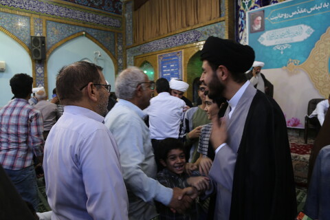 تصاویر/عمامه‌گذاری طلاب در مسجد اعظم اهواز همزمان با عید سعید غدیر خم