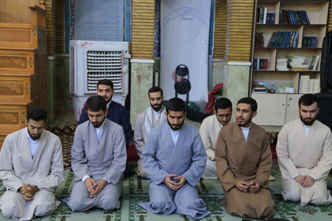تصاویر/عمامه‌گذاری طلاب در مسجد اعظم اهواز همزمان با عید سعید غدیر خم