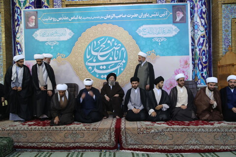 تصاویر/عمامه‌گذاری طلاب در مسجد اعظم اهواز همزمان با عید سعید غدیر خم