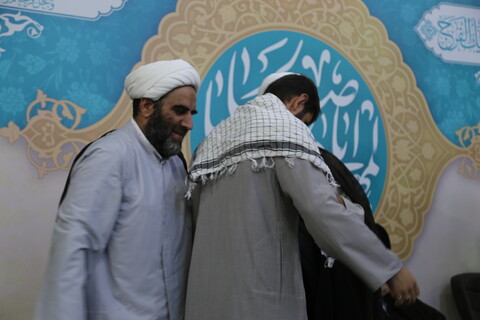 تصاویر/عمامه‌گذاری طلاب در مسجد اعظم اهواز همزمان با عید سعید غدیر خم