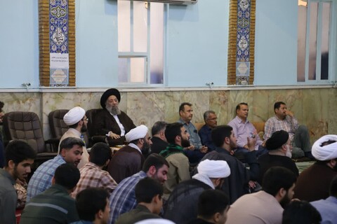 تصاویر/عمامه‌گذاری طلاب در مسجد اعظم اهواز همزمان با عید سعید غدیر خم