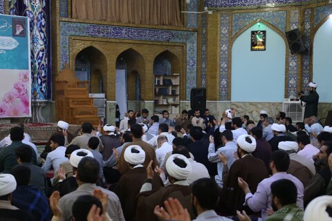 تصاویر/عمامه‌گذاری طلاب در مسجد اعظم اهواز همزمان با عید سعید غدیر خم
