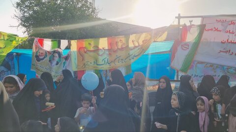 تصاویر/ مهمونی کیلومتری غدیر در شهرستان رابر با رنگ و بوی شهدا