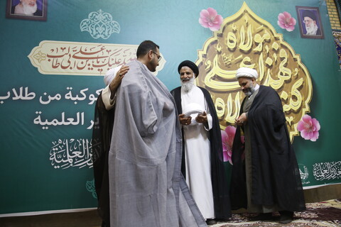 مراسم عمامه گذاری جمعی از طلاب در مدرسه علمیه الغدیر اهواز