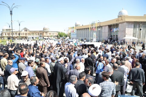 تصاویر / آیین تشییع پیکر شهید حسین احمدی از شهدای حمله رژیم صهیونسیتی