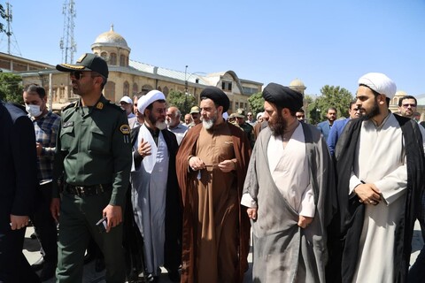 تصاویر / آیین تشییع پیکر شهید حسین احمدی از شهدای حمله رژیم صهیونسیتی