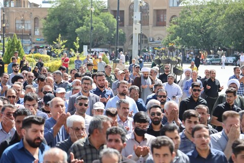 تصاویر / آیین تشییع پیکر شهید حسین احمدی از شهدای حمله رژیم صهیونسیتی