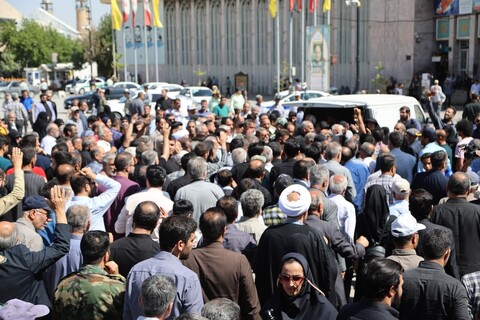 تصاویر / آیین تشییع پیکر شهید حسین احمدی از شهدای حمله رژیم صهیونسیتی