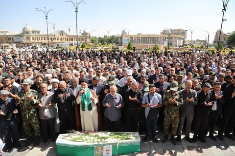 تصاویر / آیین تشییع پیکر شهید حسین احمدی از شهدای حمله رژیم صهیونسیتی