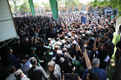 تصاویر/ آئین تشییع شهدای پدافند هوایی لشکر ۳ حمزه (ع) در تجاوز رژیم صهیونیستی به ارومیه