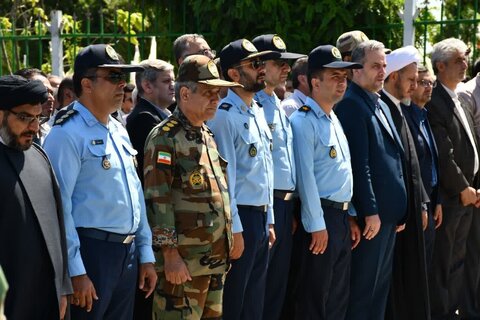 تصاویر/ تشییع پیکر شهید "محسن آین" در گلزار شهدای خوی