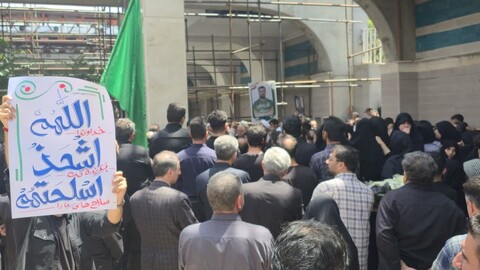 تشییع شهدای حملات وحشیانه رژیم غاصب صهیونیستی در تبریز