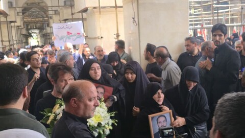 تشییع شهدای حملات وحشیانه رژیم غاصب صهیونیستی در تبریز