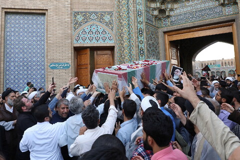 تصاویر/ تشییع باشکوه پیکر مطهر شهدای حمله تروریستی رژیم صهیونیستی در قم