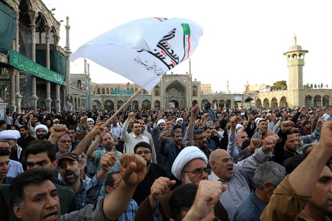 تصاویر/ تشییع باشکوه پیکر مطهر شهدای حمله تروریستی رژیم صهیونیستی در قم