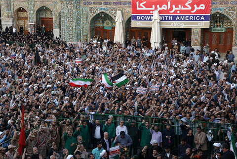 تصاویر/ تشییع باشکوه پیکر مطهر شهدای حمله تروریستی رژیم صهیونیستی در قم