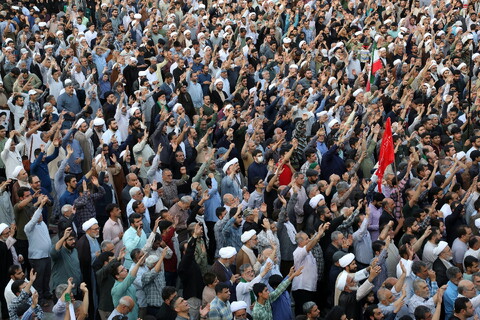تصاویر/ تشییع باشکوه پیکر مطهر شهدای حمله تروریستی رژیم صهیونیستی در قم