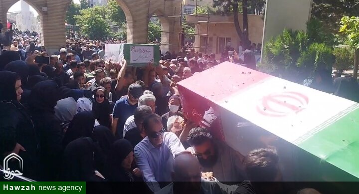 فیلم | تشییع پیکر مطهر شهدای لرستانی حمله اسرائیل به ایران در بروجرد