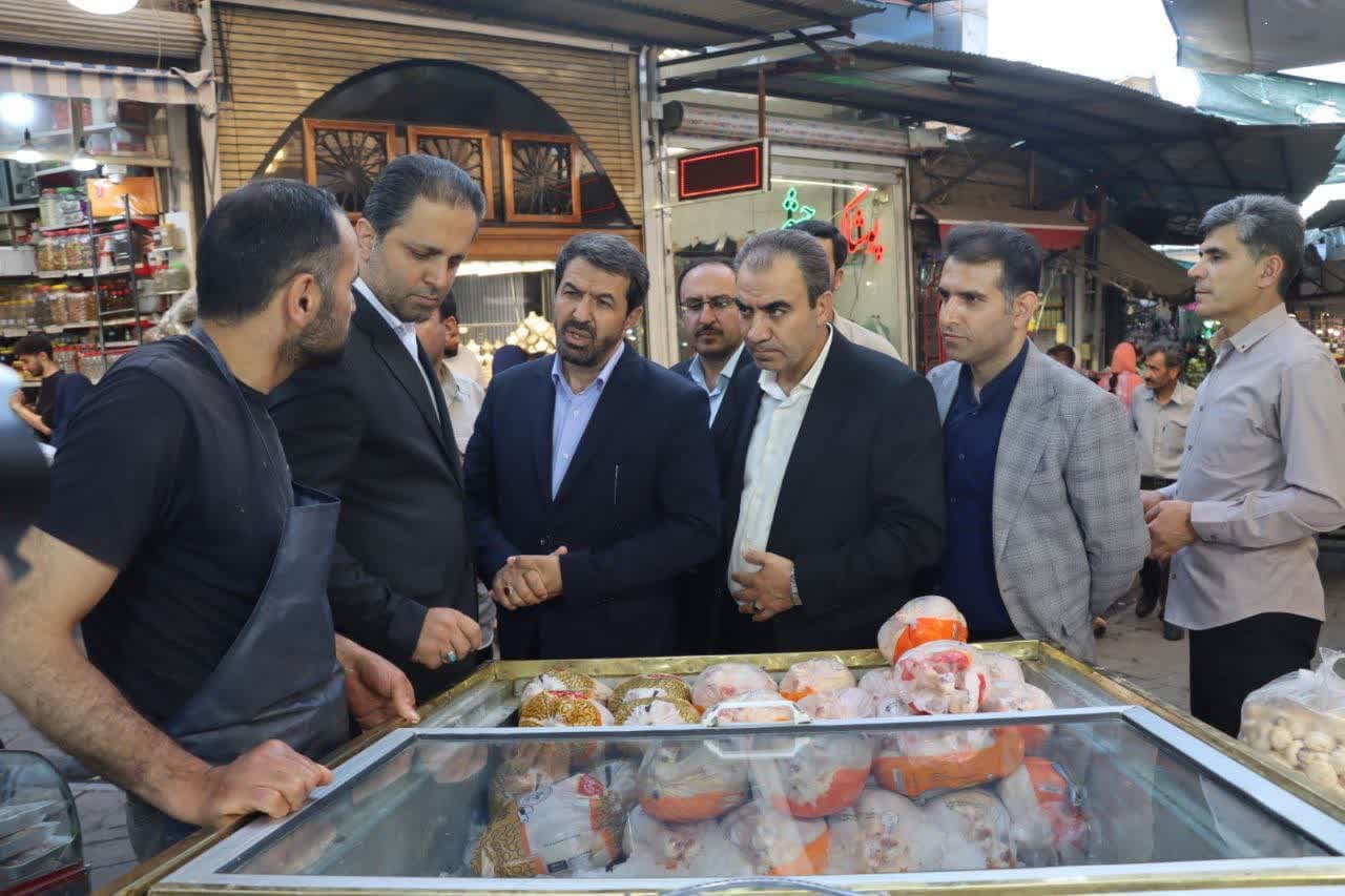 بازدید میدانی استاندار همدان از بازار