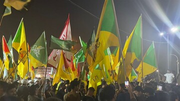صدها نفر در مرکز بغداد در همبستگی با ایران تظاهرات کردند