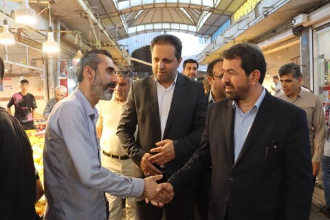تصاویر / حضور استاندار همدان در بازار