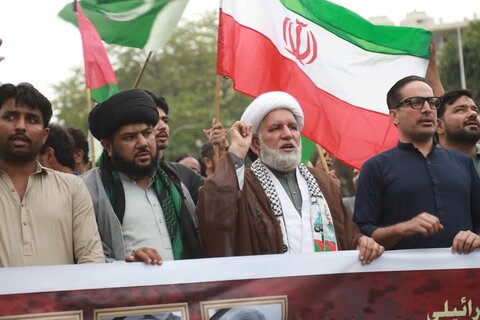 تصاویر/ پاکستان غاصب اسرائیل کی ایران مخالف جارحیت کی مذمت میں پیش پیش