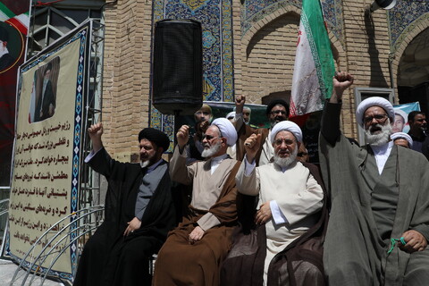 تصاویر/  اجتماع حوزویان در محکومیت جنایات رژیم کودک‌کش صهیونیستی