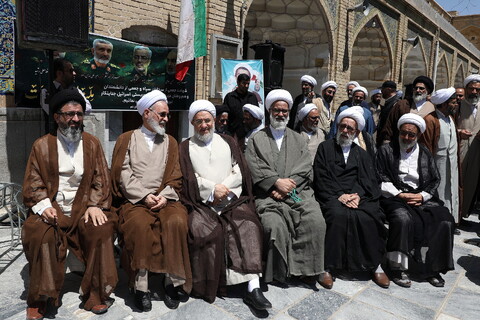 تصاویر/  اجتماع حوزویان در محکومیت جنایات رژیم کودک‌کش صهیونیستی