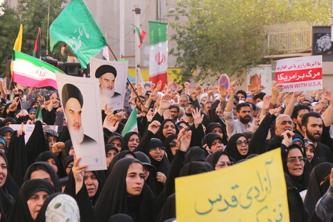 تصاویر/ تشییع باشکوه پیکر مطهر شهدای حمله تروریستی رژیم صهیونیستی در قم