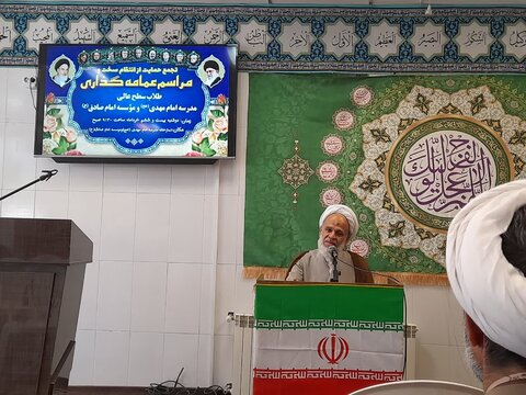 تجمع طلاب و اساتید در حمایت از انتقام سخت به همراه مراسم عمامه‌گذاری طلاب