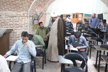 تصاویر / بازدید مدیر حوزه علمیه استان  قزوین از  برگزاری  امتحانات