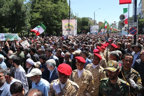 تصاویر| تشییع پیکر قهرمانان وطن در زنجان