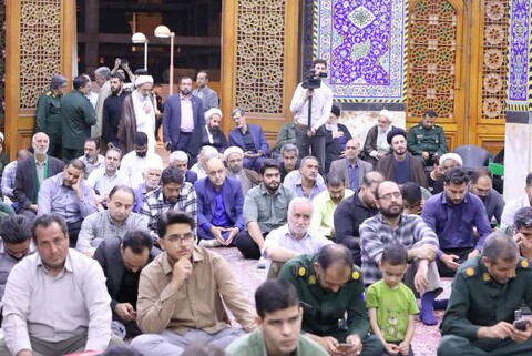 تجمع و اعلام آمادگی روحانیون و طلاب حوزه علمیه و مردم شریف یزد علیه جنایات رژیم صهیونی