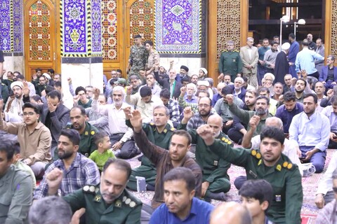 تجمع و اعلام آمادگی روحانیون و طلاب حوزه علمیه و مردم شریف یزد علیه جنایات رژیم صهیونی