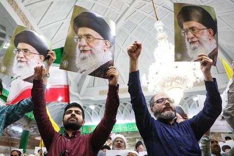 تصاویر/ اجتماع بزرگ فدائیان ولایت با حضور طلاب، روحانیون و مردم انقلابی قم در پاسخ به جسارت وقیحانه‌ی دشمنان به ساحت ولایت فقیه