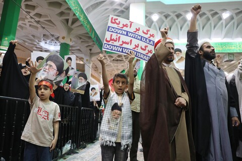 تصاویر/ اجتماع بزرگ فدائیان ولایت با حضور طلاب، روحانیون و مردم انقلابی قم در پاسخ به جسارت وقیحانه‌ی دشمنان به ساحت ولایت فقیه