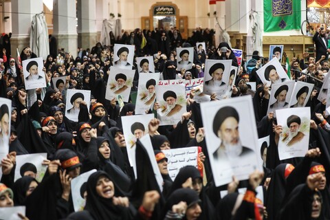 تصاویر/ اجتماع بزرگ فدائیان ولایت با حضور طلاب، روحانیون و مردم انقلابی قم در پاسخ به جسارت وقیحانه‌ی دشمنان به ساحت ولایت فقیه