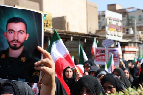 تشییع پیکر مطهر سه تن از شهدای حمله تروریستی صهیونیستی در اهواز