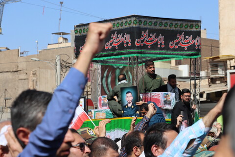 تشییع پیکر مطهر سه تن از شهدای حمله تروریستی صهیونیستی در اهواز