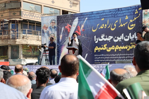 تشییع پیکر مطهر سه تن از شهدای حمله تروریستی صهیونیستی در اهواز