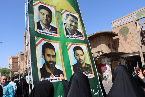 تشییع پیکر مطهر سه تن از شهدای حمله تروریستی صهیونیستی در اهواز