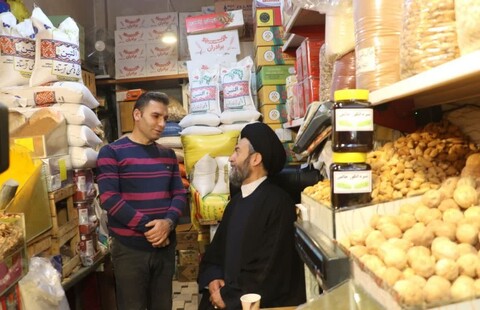 تصاویر/ حضور امام جمعه اردبیل در بازار