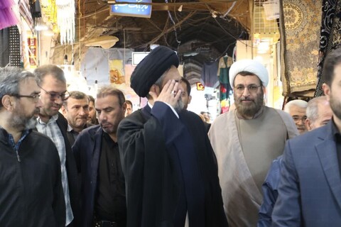تصاویر/ حضور امام جمعه اردبیل در بازار