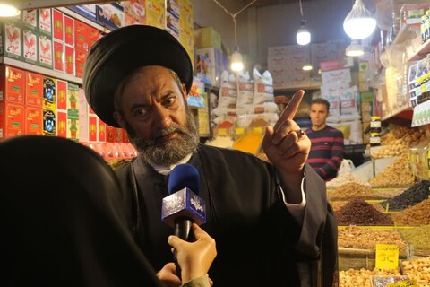 تصاویر/ حضور امام جمعه اردبیل در بازار