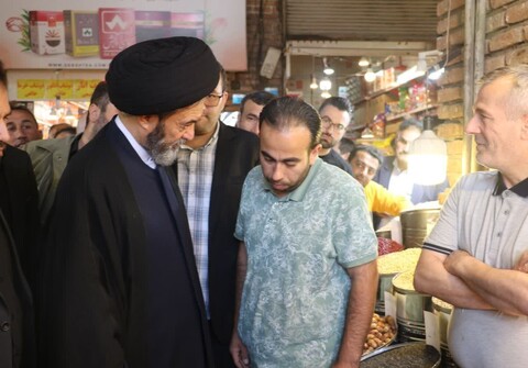 تصاویر/ حضور امام جمعه اردبیل در بازار