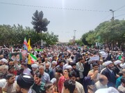 फ़ोटो / क़ुम अल मुक़द्देसा मे जुमा ए खश्म व नस्र के शीर्षक से शानदार रैली