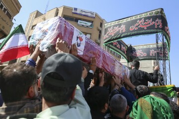 تصاویر/ تشییع پیکر مطهر سه تن از شهدای حمله تروریستی صهیونیستی در اهواز