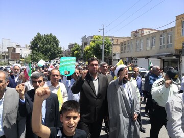 تصاویر/  برگزاری راهپیمایی  انزجار از رژیم صهیونیستی در شهرستان چرداول